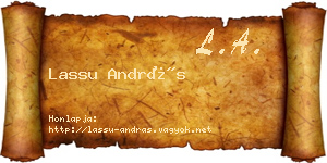 Lassu András névjegykártya