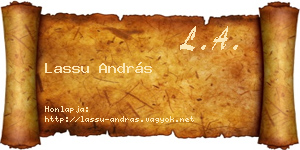 Lassu András névjegykártya